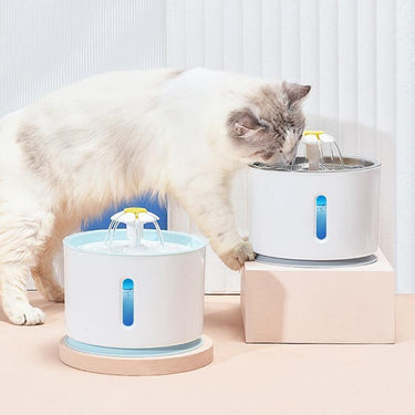 Flower Cat Water Fountain Pet Bowls, Feeders & Waterers KittyNook Blue